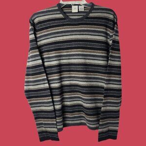 AX Armani Exchange Vtg  Mens Striped Merino Wool Sweater multicolor Large